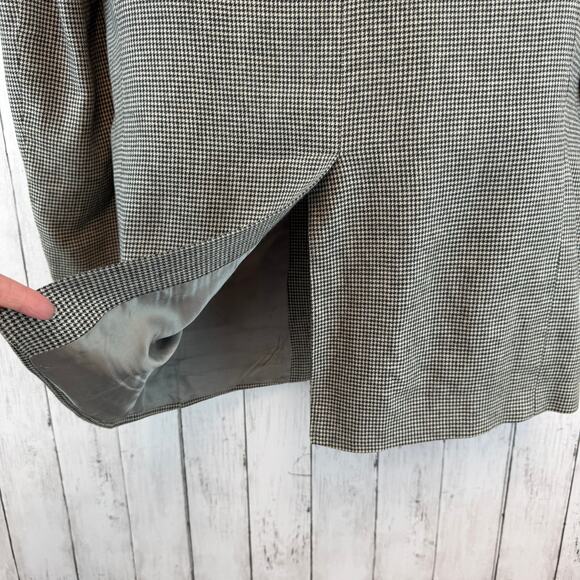 VTG Brooks Brothers Black White Houndstooth 2-Button Sport Coat Blazer Size 41L - Picture 6 of 16